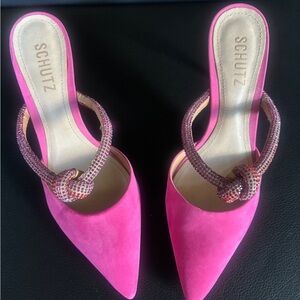 SCHUTZ Bright Pink Pointed Heels